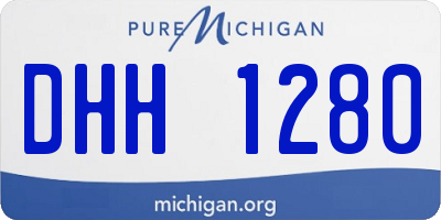 MI license plate DHH1280