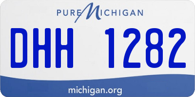 MI license plate DHH1282