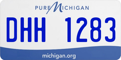 MI license plate DHH1283