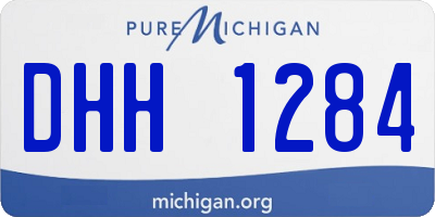 MI license plate DHH1284