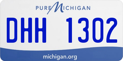 MI license plate DHH1302