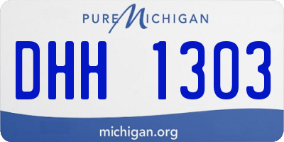 MI license plate DHH1303