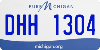 MI license plate DHH1304