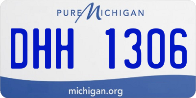 MI license plate DHH1306