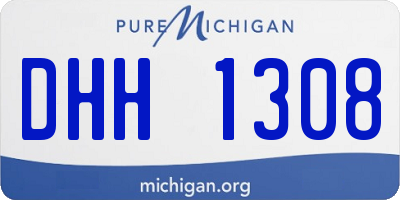 MI license plate DHH1308