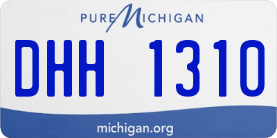 MI license plate DHH1310
