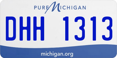 MI license plate DHH1313