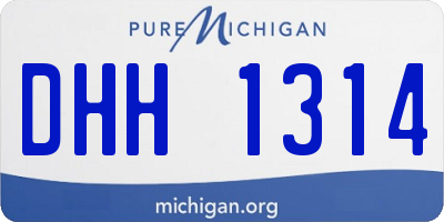 MI license plate DHH1314