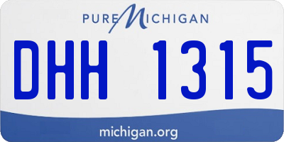 MI license plate DHH1315