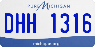 MI license plate DHH1316