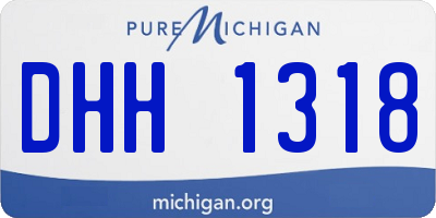 MI license plate DHH1318
