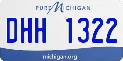MI license plate DHH1322