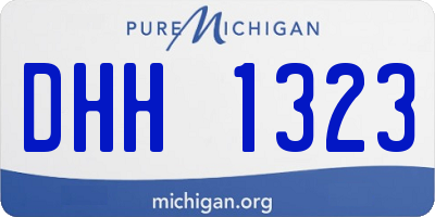 MI license plate DHH1323