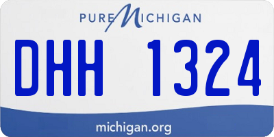 MI license plate DHH1324