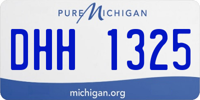 MI license plate DHH1325