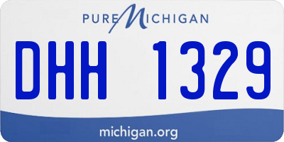MI license plate DHH1329