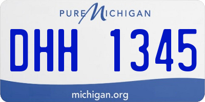 MI license plate DHH1345