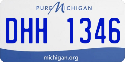 MI license plate DHH1346