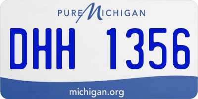 MI license plate DHH1356