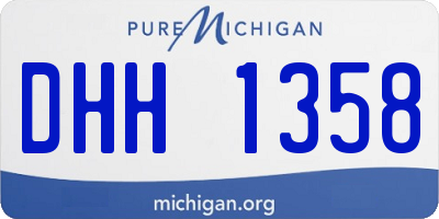 MI license plate DHH1358