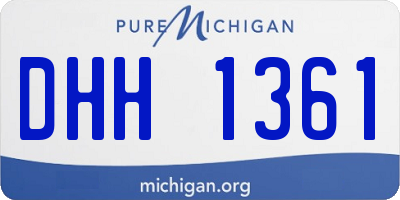 MI license plate DHH1361