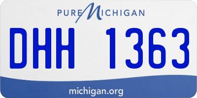 MI license plate DHH1363