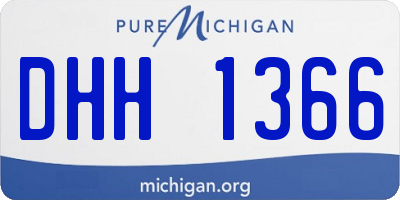 MI license plate DHH1366