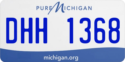 MI license plate DHH1368