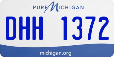 MI license plate DHH1372