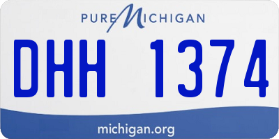 MI license plate DHH1374