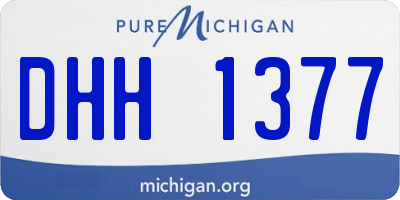 MI license plate DHH1377