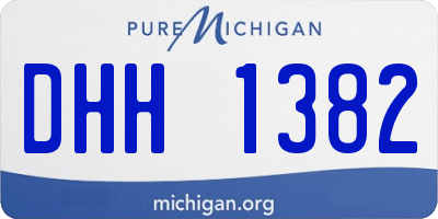 MI license plate DHH1382