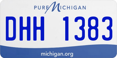 MI license plate DHH1383