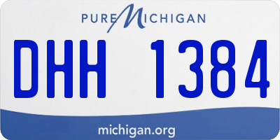 MI license plate DHH1384