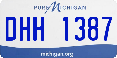 MI license plate DHH1387