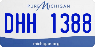 MI license plate DHH1388