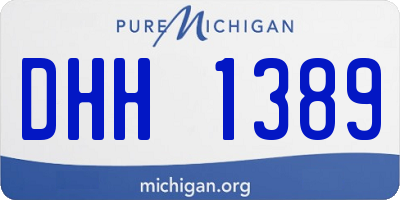 MI license plate DHH1389