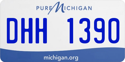 MI license plate DHH1390