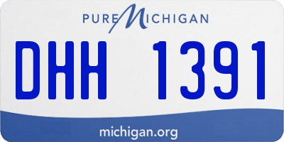 MI license plate DHH1391