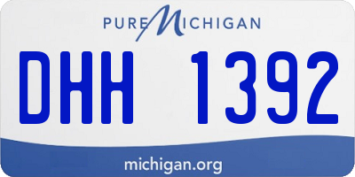 MI license plate DHH1392