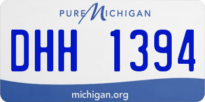 MI license plate DHH1394