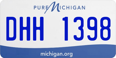 MI license plate DHH1398