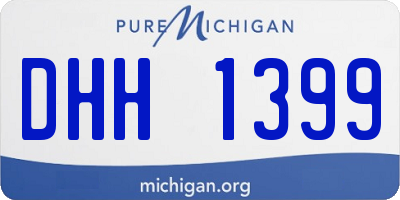 MI license plate DHH1399