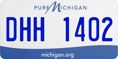 MI license plate DHH1402