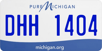 MI license plate DHH1404