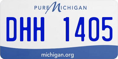MI license plate DHH1405