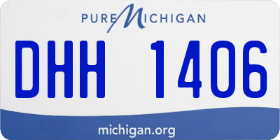 MI license plate DHH1406
