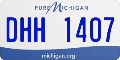 MI license plate DHH1407