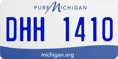 MI license plate DHH1410