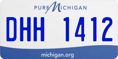MI license plate DHH1412